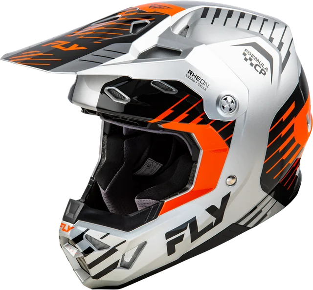 Fly Racing Formula CP Slice Helmet, Grey/Orange/Black