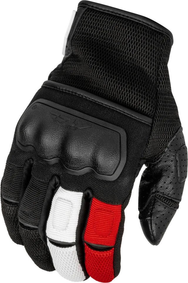 Fly Racing CoolPro Force Gloves, Black/White/Red