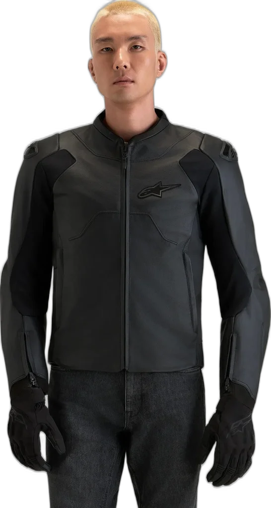 Alpinestars Caliber V2 Leather Jacket, black black