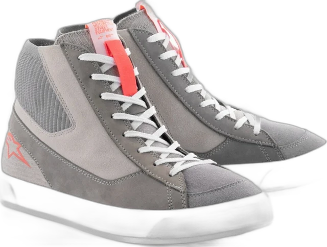 Alpinestars Stated Black Gray White Motorcycle Riding Shoes, Black/Gum