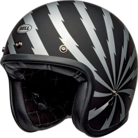 Bell Custom 500 STD Adult Helmet Vertigo Black Silver, Vertigo Black Silver