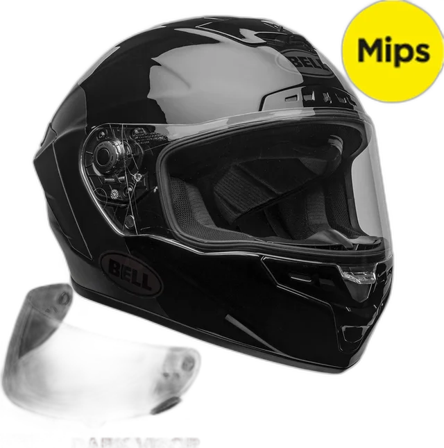 Bell Star DLX MIPS - Lux Checkers Matt/Gloss Black/Rootbeer - Includes Dark Visor, lux checkers matt gloss black rootbeer