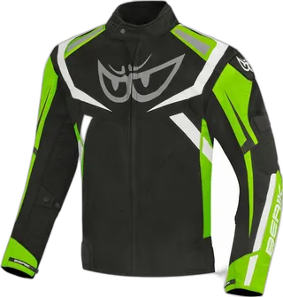 Berik The Eye Black Green Waterproof Textile Motorcycle Jacket