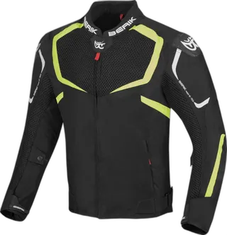 Berik X-Speed Air Black White Neon Yellow Textile Motorcycle Jacket