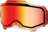 100% Armega/armatic Dual Pane Vented Lens Red