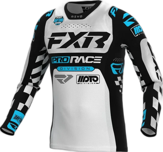FXR Revo Daytona MX Jersey, black white sky