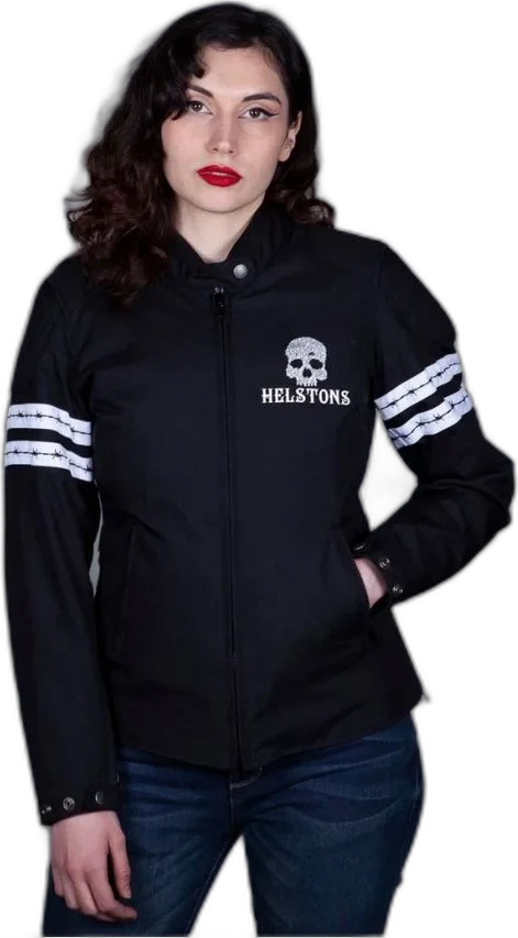 Helstons Targa Fabrics Black White Jacket, Black White