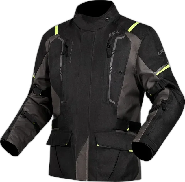 LS2 Narvik Ladies Jacket Grey / Black / Hi-Viz Yellow, Grey / Black / Hi Viz Yellow