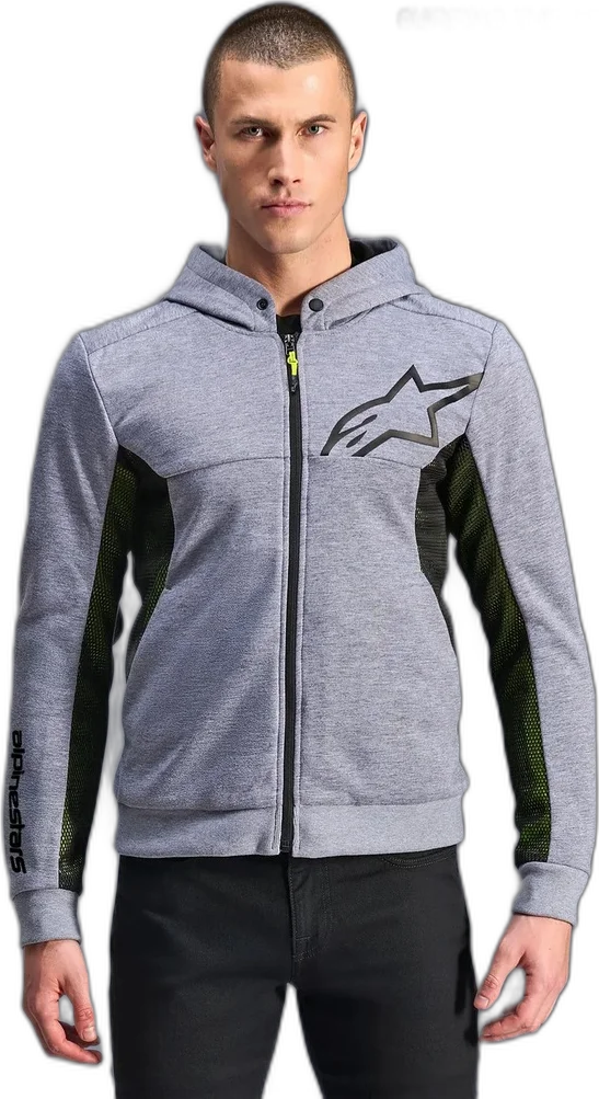 Alpinestars Chrome Air Sport Hoodie, Gray Heather/Black