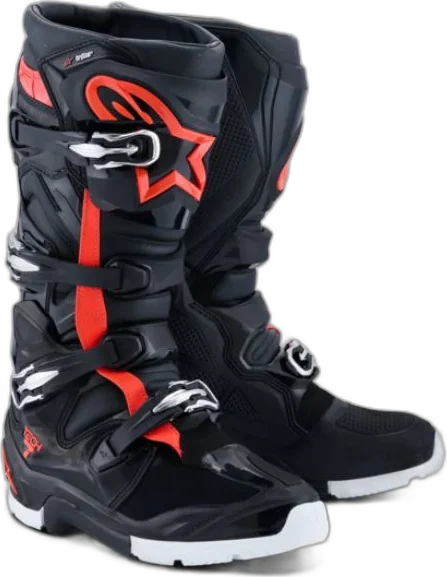 Alpinestars Tech 7 Enduro DS Boots, Black/Red Fluo/White