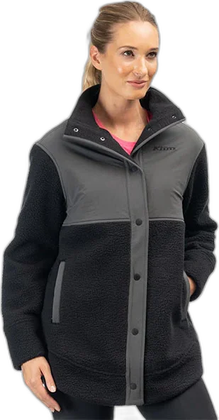 Klim High Pile Mountain Fleece Jacket (Womens), Black/Asphalt