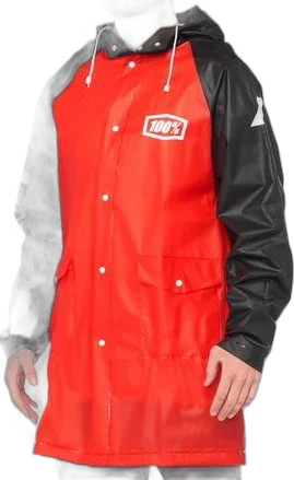 100% Torrent Mechanics Raincoat, red black