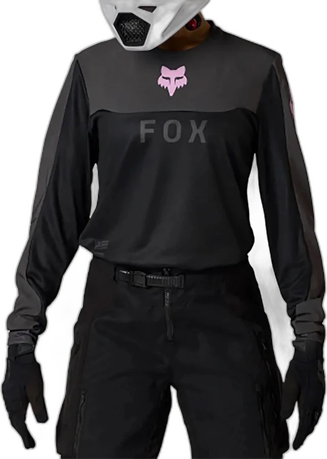 Fox Womens Ranger Fox Head Long Sleeve Jersey, Black