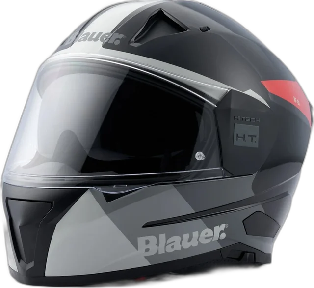 Blauer Naca NF01B Helmet, black/grey/red