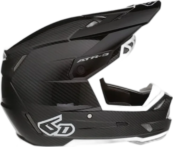 6D ATR-3 Helmet, Gloss Black White