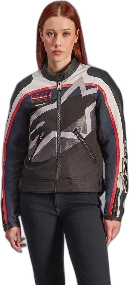 Alpinestars Idles Women's Jacket, off white flame red black