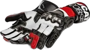 Ducati Corse C6 Gloves, white black red