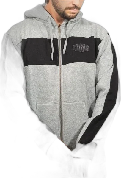 Fasthouse Rapid Hooded Zip Up, Heather Gray/Black