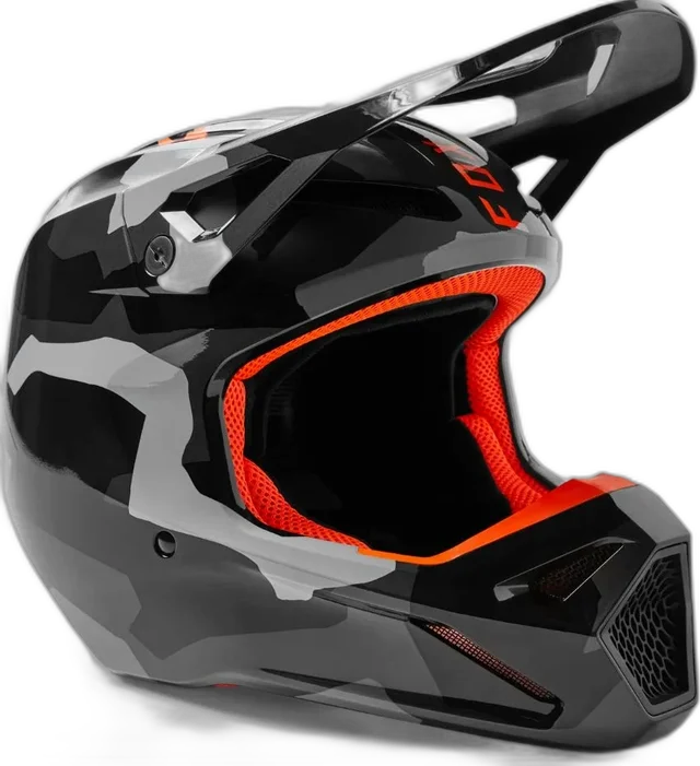 Fox Racing V1 Bnkr Helmet (Closeout), black camo