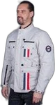Helstons Hoggar waterproof Motorcycle Textile Jacket, white/silver