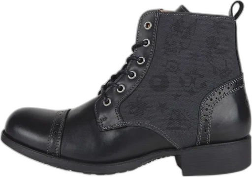 Helstons Mehari Leather Armalith Black Grey Shoes