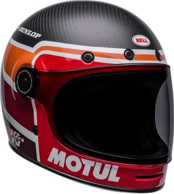 Bell Helmets - Bullitt RSD Mulholland Carbon Full Face Helmet, matte gloss black red