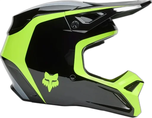 FOX V1 Flow MIPS Black Yellow Motocross Helmet