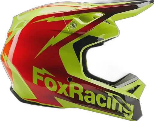 Fox V1 Statk Helmet - Red / Yellow