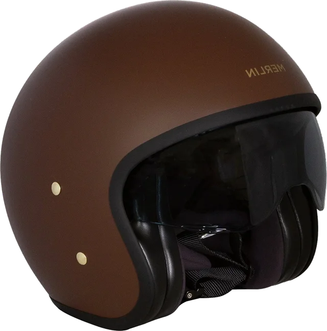 Merlin Falcon Jet Helmet - Matt Carbon, matt brown