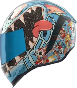 Icon Airform Full Face Helmet 9 Lives Blue, blue