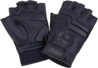 Indian Denton Fingerless Leather Gloves