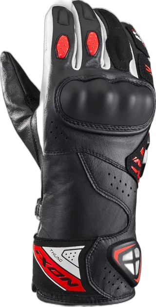 Ixon Thund Black Red White Motorcycle Gloves