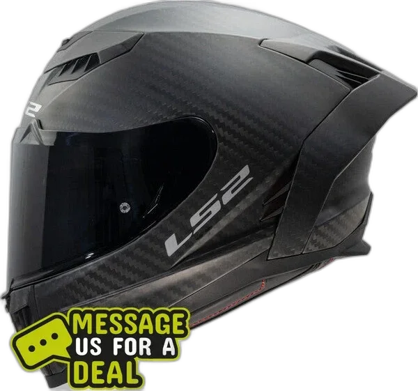 LS2 FF807 DRAGON MATT CARBON HELMETS  (Includes Additional Dark Visor), matt carbon