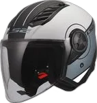 LS2 OF616 Airflow II Cover Matt White Red Jet Helmet