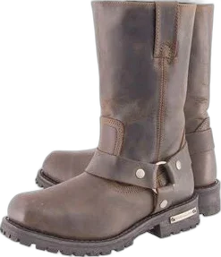 Milwaukee Leather Dark Brown 11 in. Leather Harness Boots