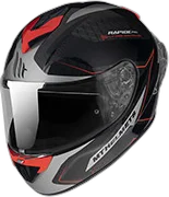 MT Helmets Rapide Pro Master B5 Full Face Helmet, Matt Fluo Red