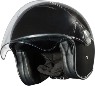 Peroz Viagi Black Metallic Jet Helmet