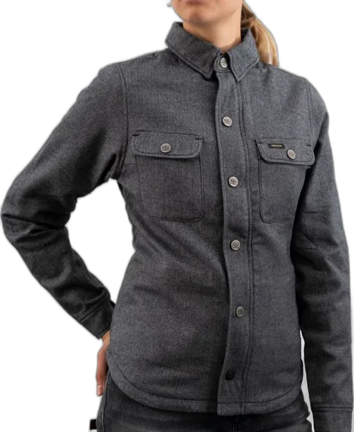 Rokker Boston Ladies Rider Shirt Grey