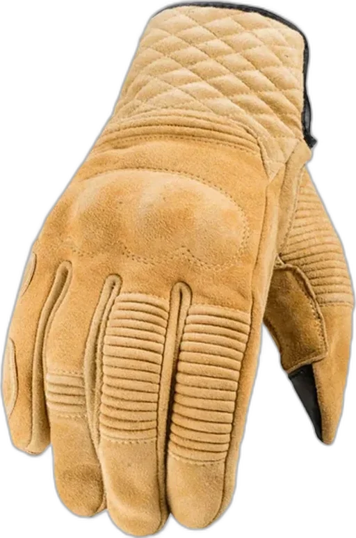 Rokker Tucson Leather Gloves Rough Beige