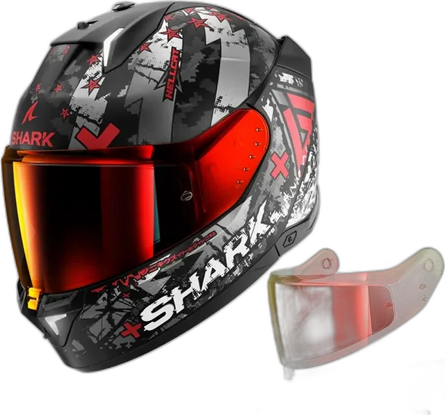 Shark Skwal i3 - Hellcat Matt KUR - Includes Iridium Visor