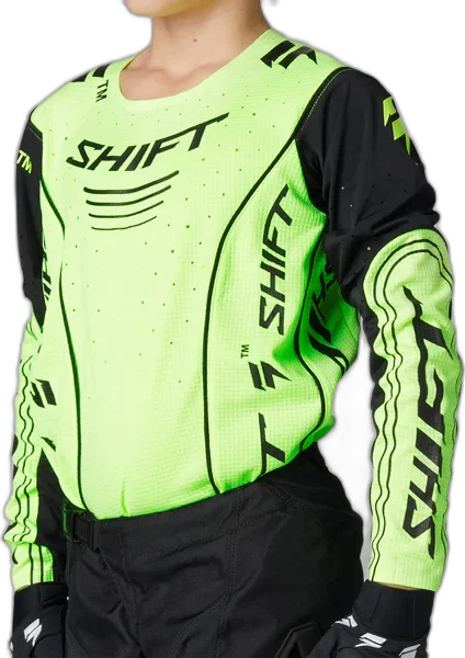 Shift MX Blue Label Cuda Jersey (Youth), Sulphur