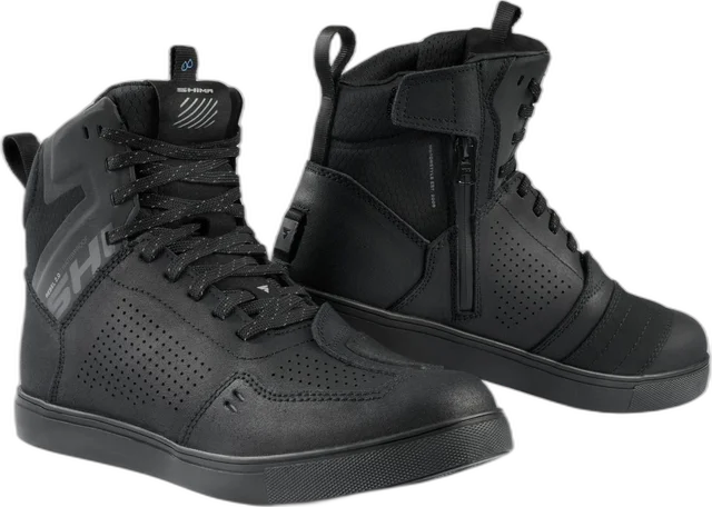 SHIMA Rebel 2.0 Perforated Waterproof Motorcycle Shoes, black