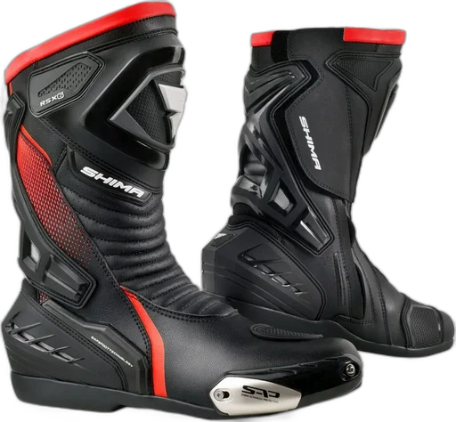SHIMA RSX-6 Black Red Motorcycle Boots