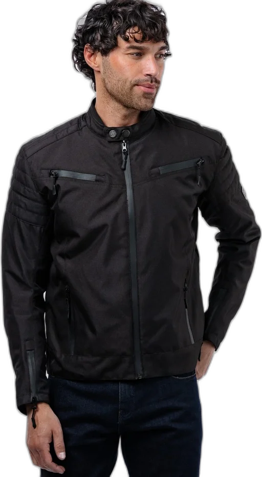 Spada Cafe Flux Black Motorcycle Jacket