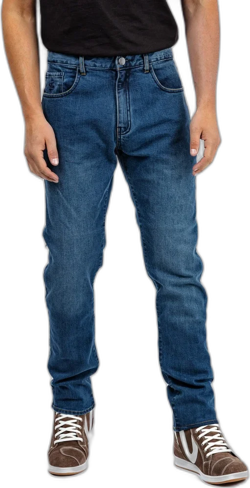 Spada Drifter Mens Washed Blue Motorcycle Jeans, Washed Black
