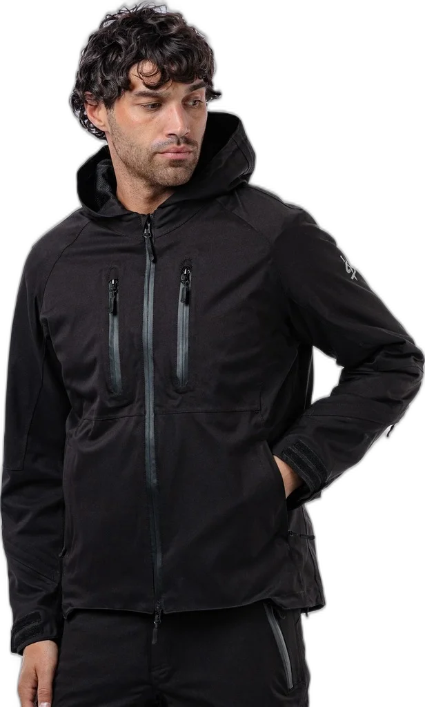 Spada Joe Matt Black Waterproof Motorcycle Jacket, Black