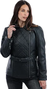 Spada Lancer Ladies Black Leather Motorcycle Jacket — view 1 of 5