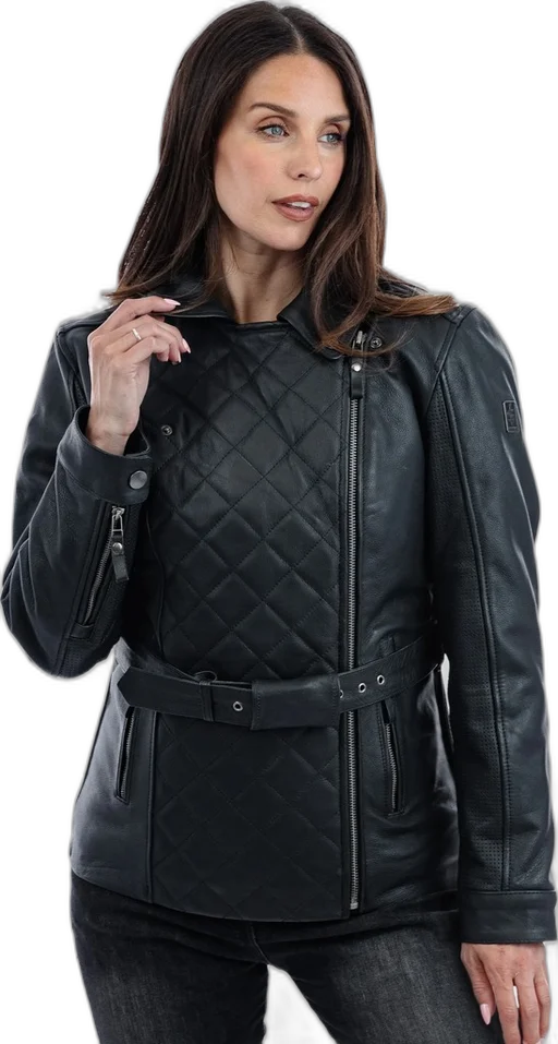 Spada Lancer Ladies Black Leather Motorcycle Jacket