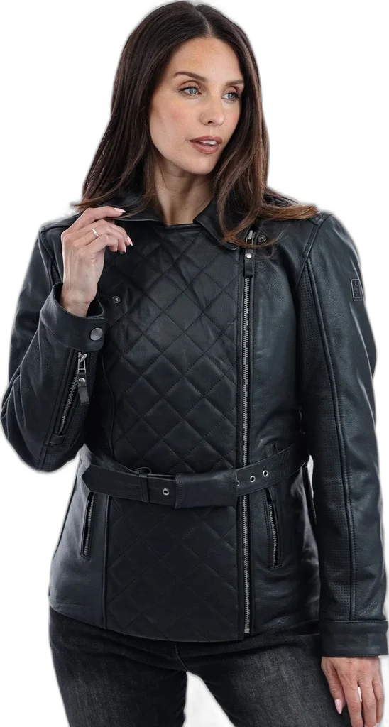 Spada Lancer Ladies Black Leather Motorcycle Jacket