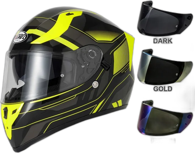 Vcan H128 - Helvet Yellow - Free Additional Visor